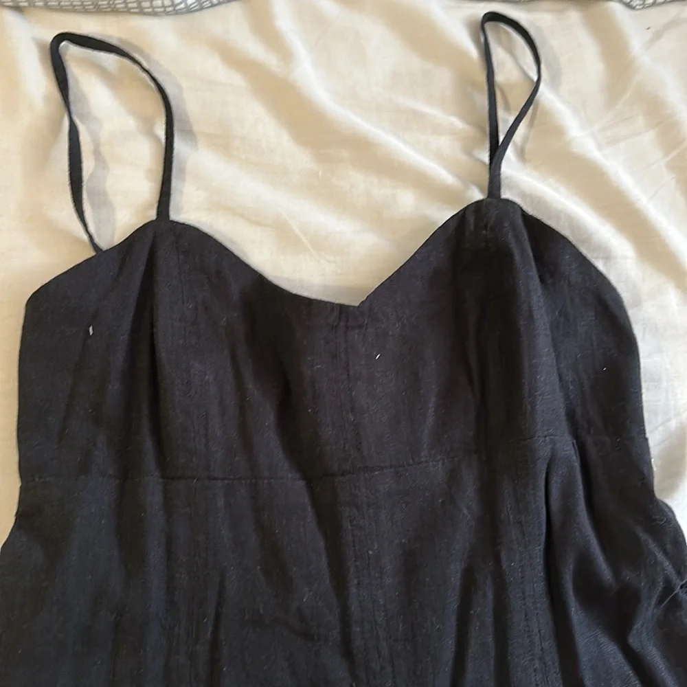Abercrombie & Fitch Black Linen Maxi Dress
